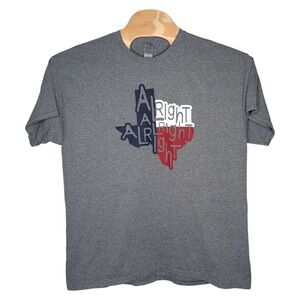 Alright Alright Alright Texas State T‎ Shirt XL Gray Gildan Funny Movie Quote